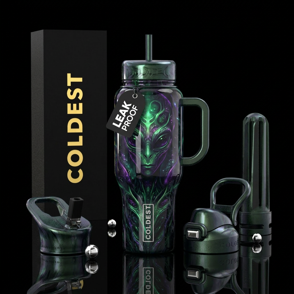 Aliens water bottle design