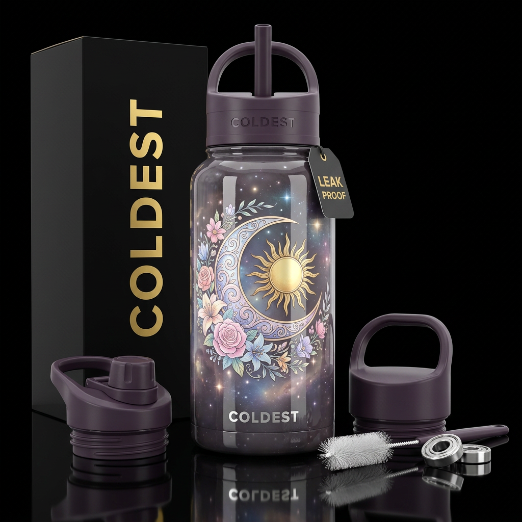 Art water bottle design