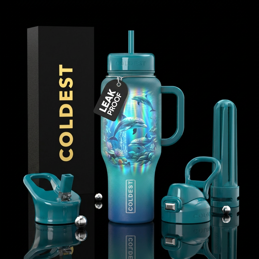 Dolphins water bottle design