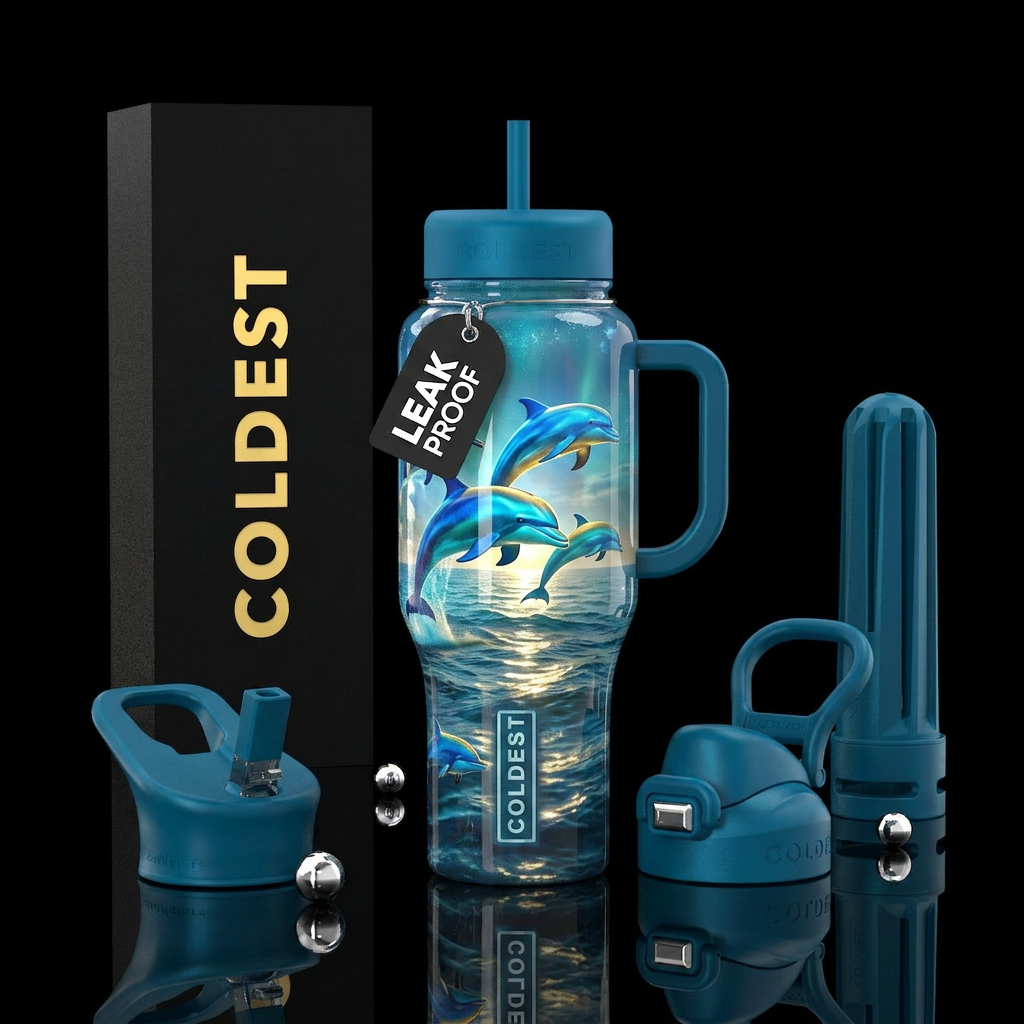 Dolphins water bottle design