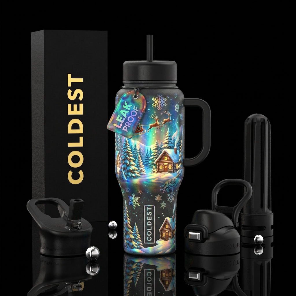 Christmas water bottle design