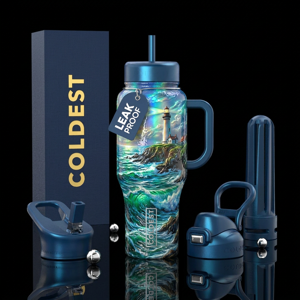 Lighthouse water bottle design