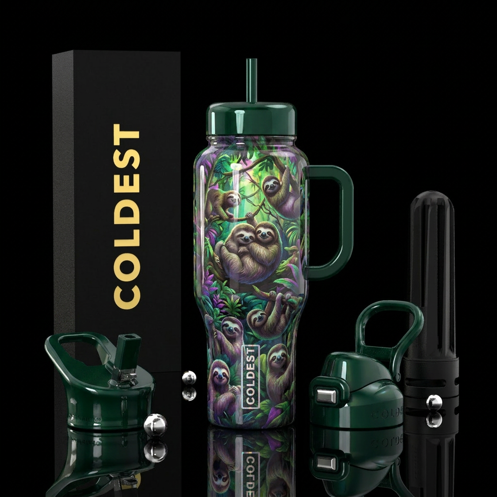 Sloths water bottle design