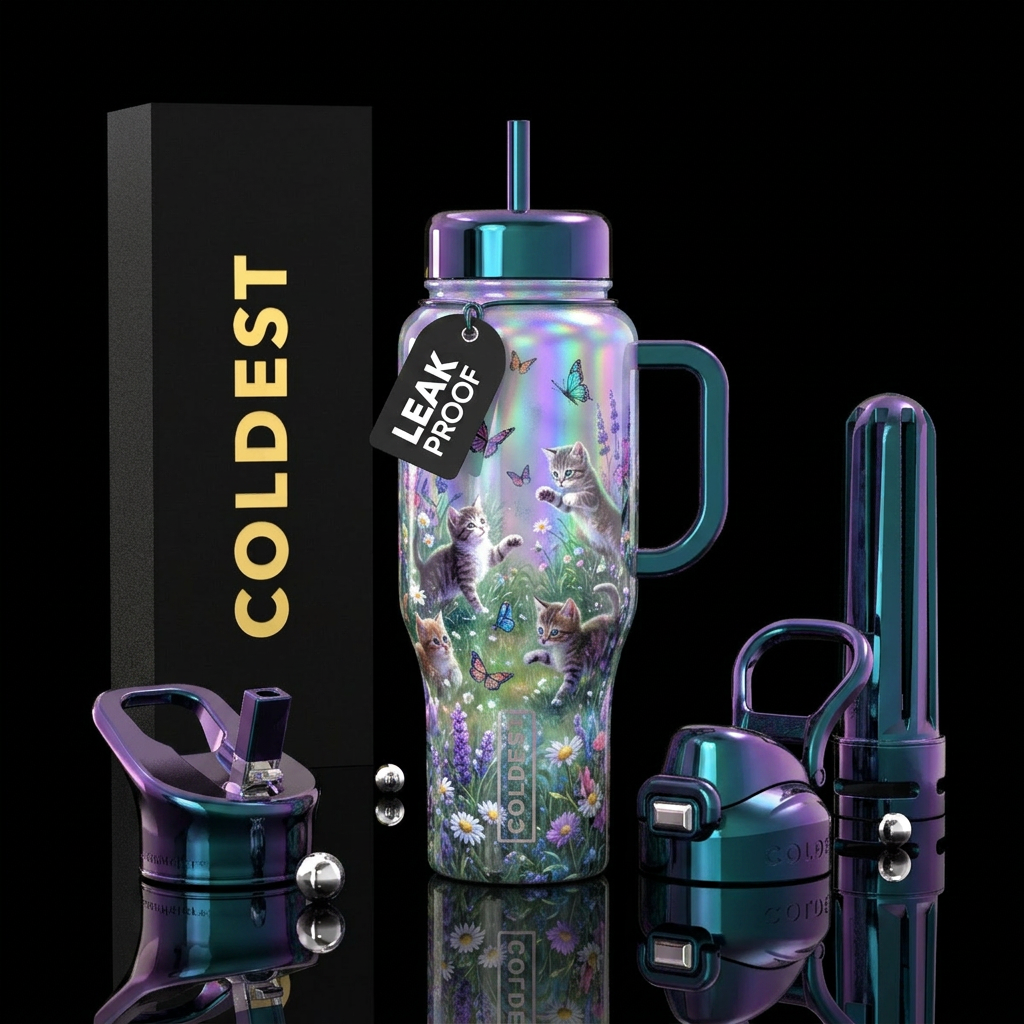 Kittens water bottle design