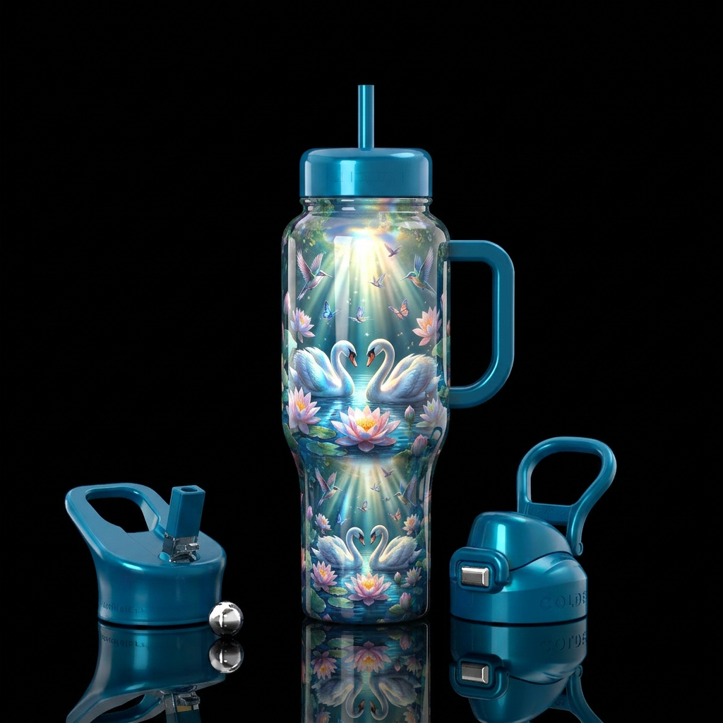 Swans water bottle design