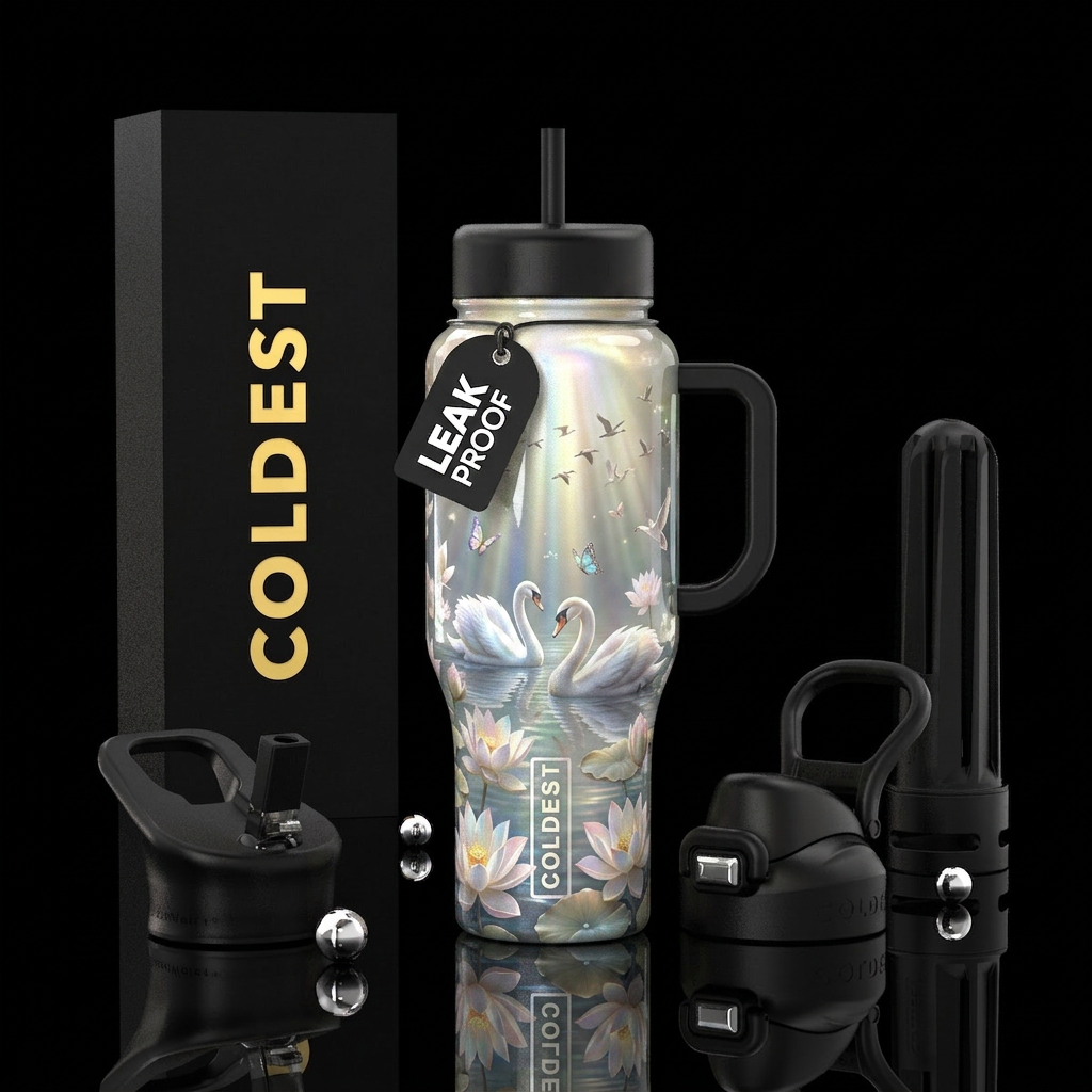 Swans water bottle design