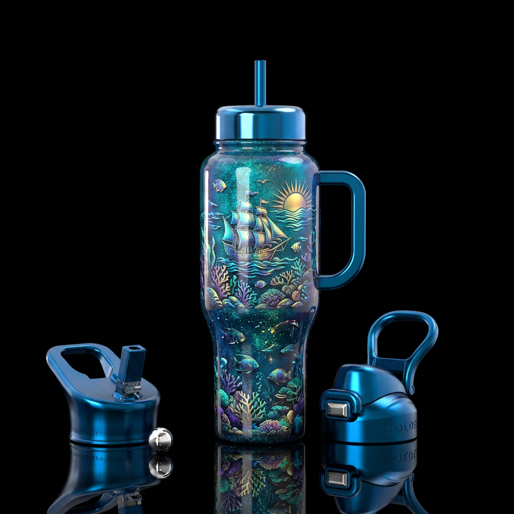 Nautical water bottle design