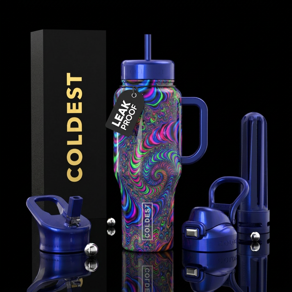 Abstract water bottle design