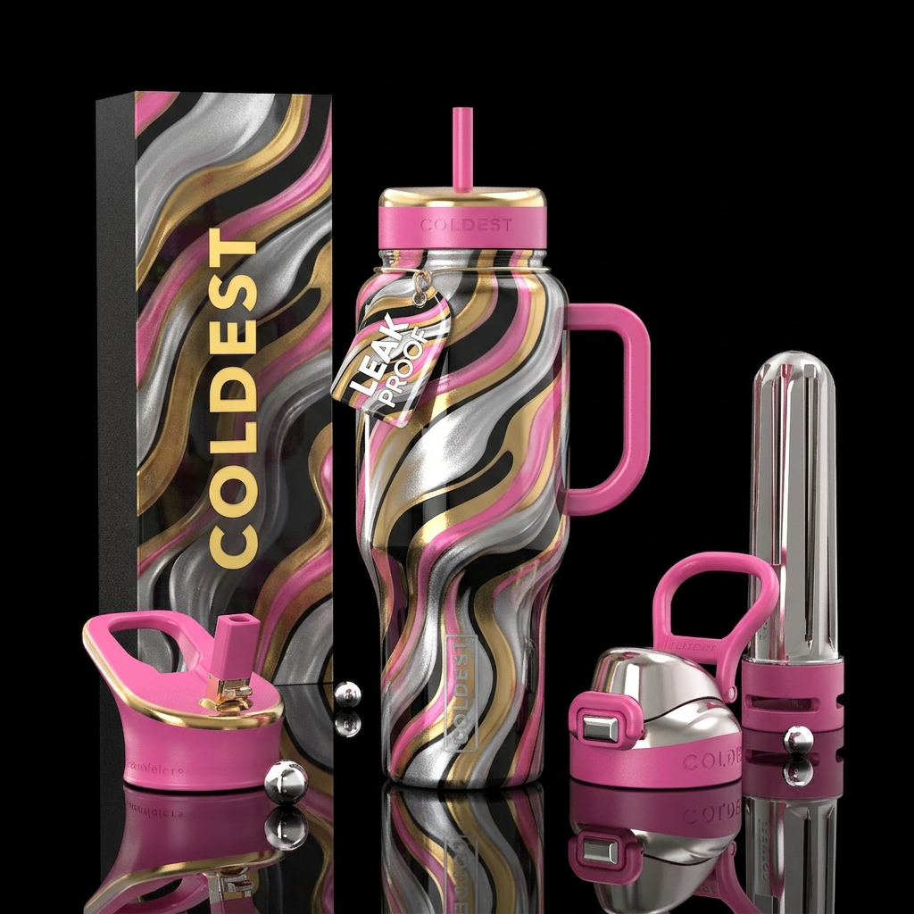 Abstract water bottle design