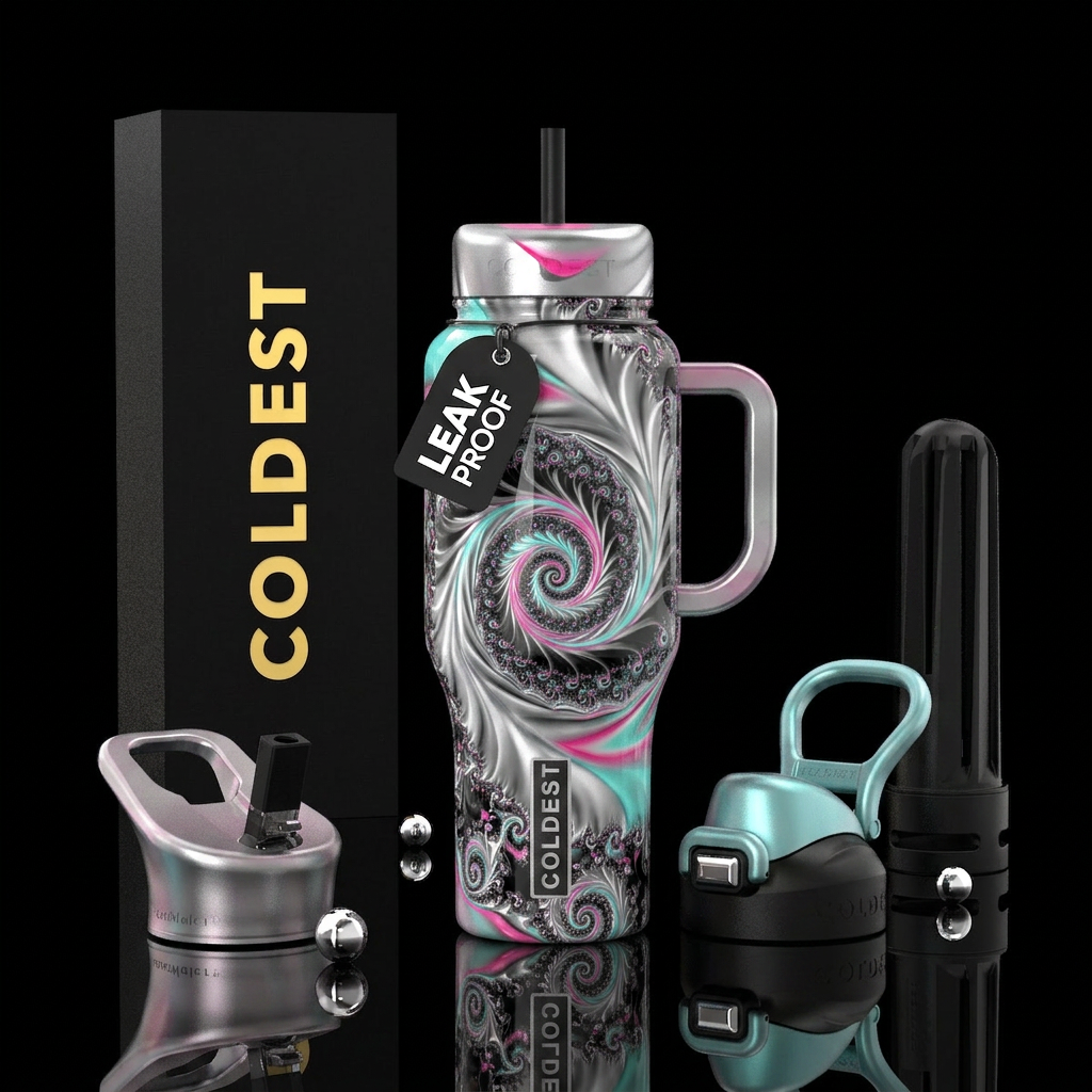 Abstract water bottle design