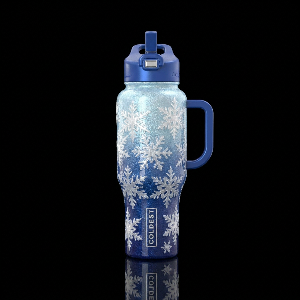 Snowflakes ❄️ water bottle design