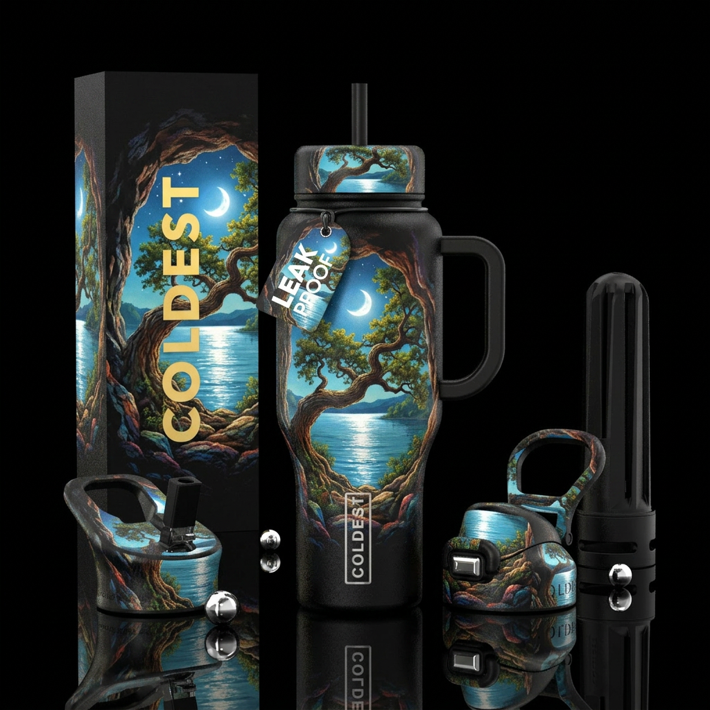 Nature water bottle design