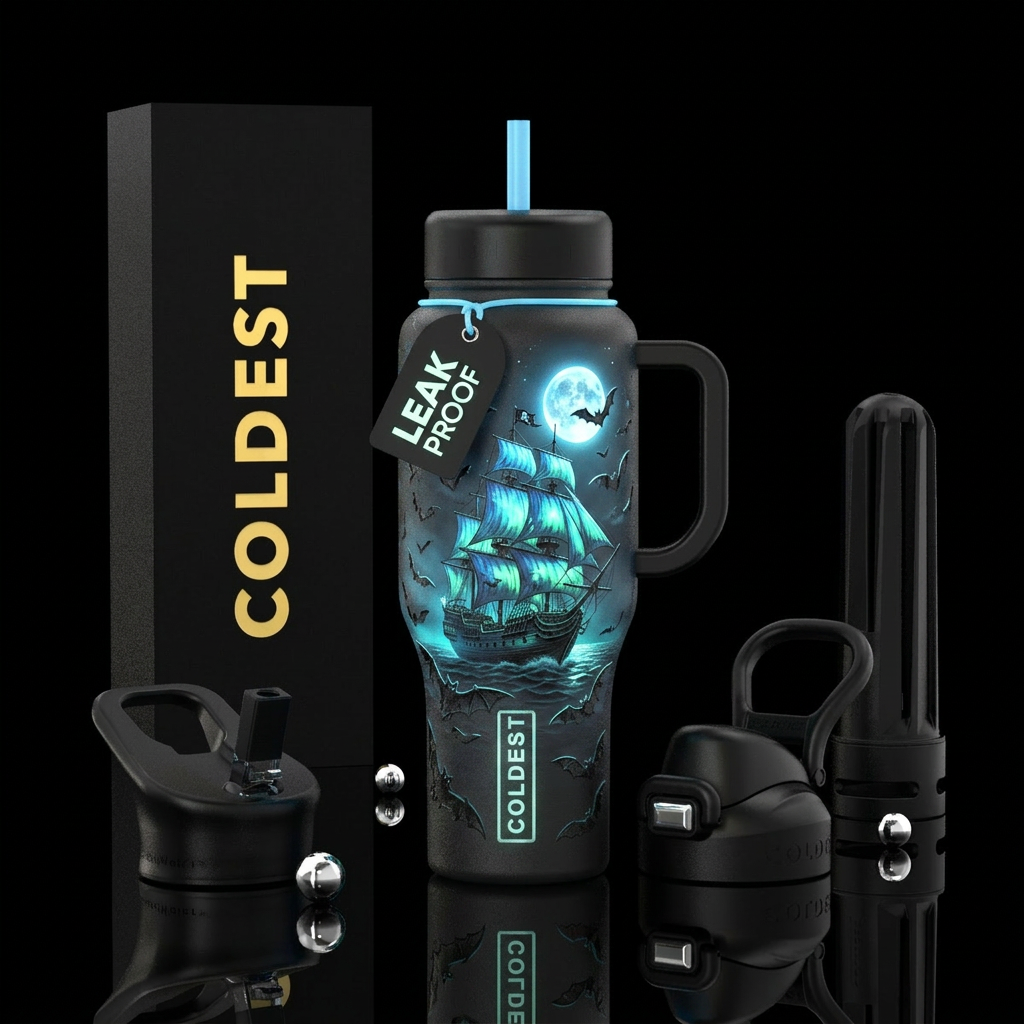 pirate ship water bottle design