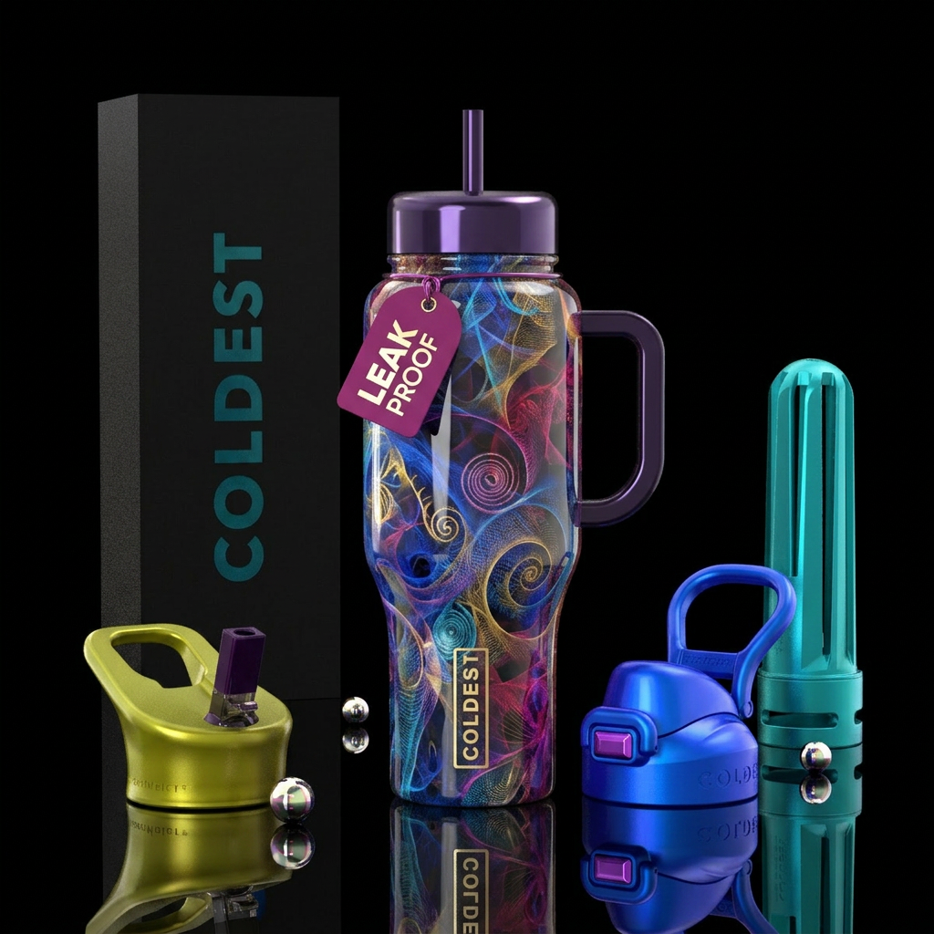 Abstract water bottle design