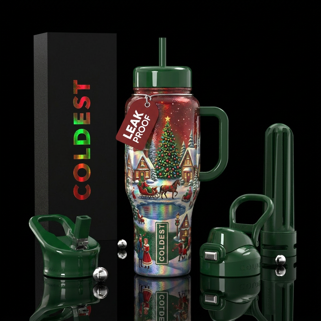 Christmas water bottle design