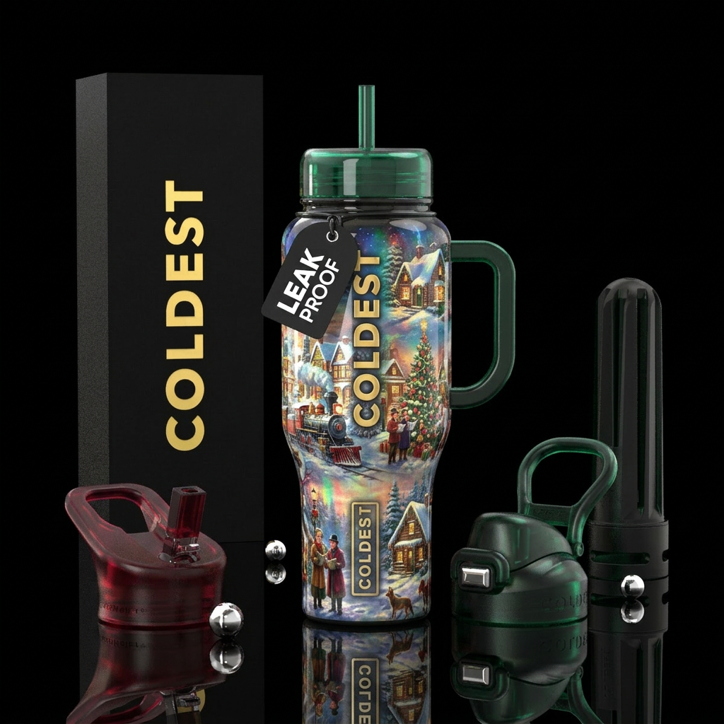 Christmas water bottle design