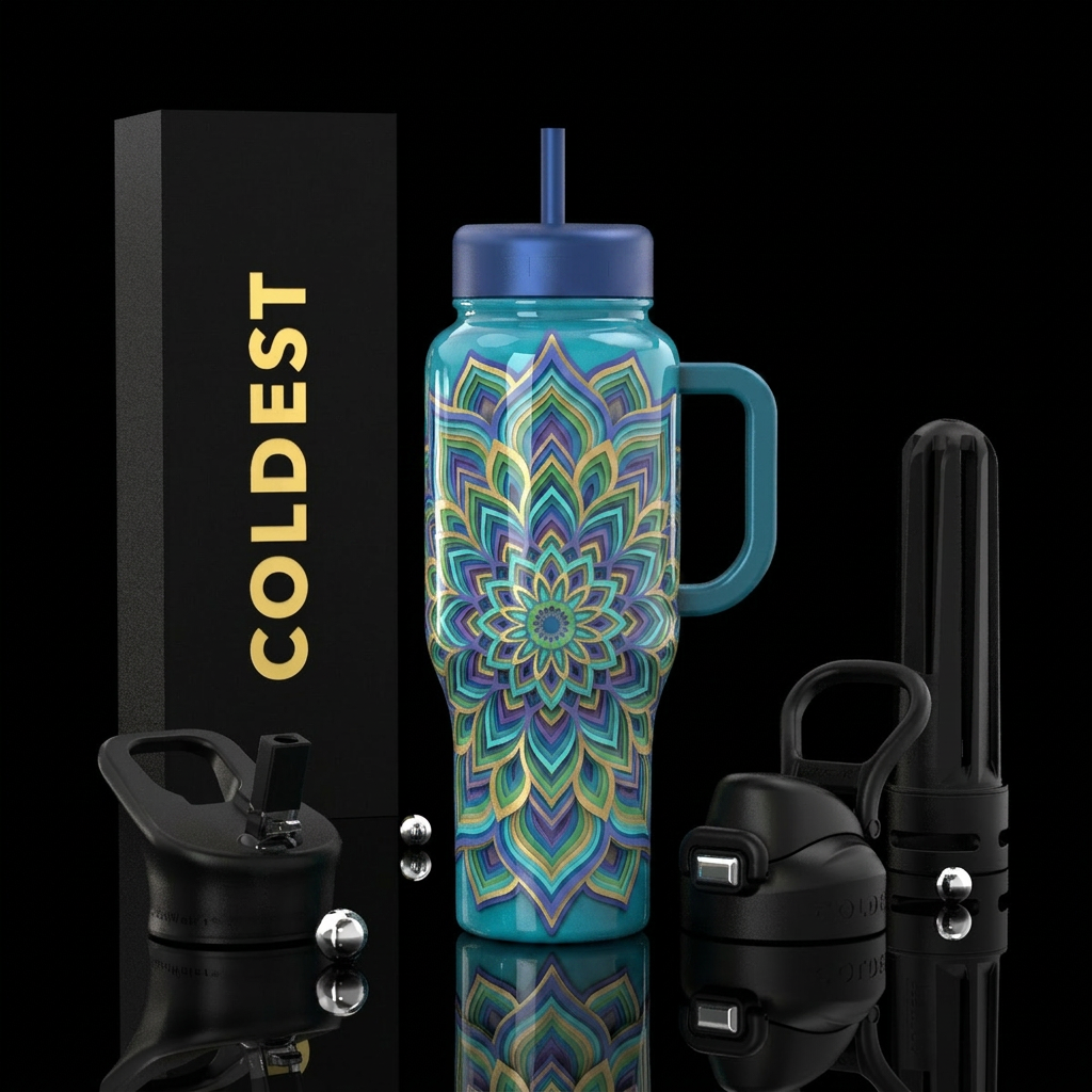 Mandela Art water bottle design