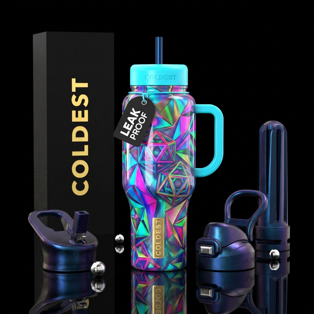 Abstract water bottle design