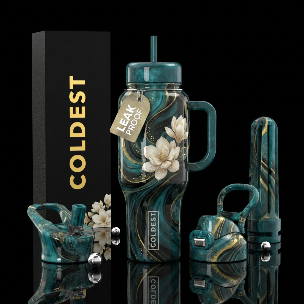 Magnolias water bottle design