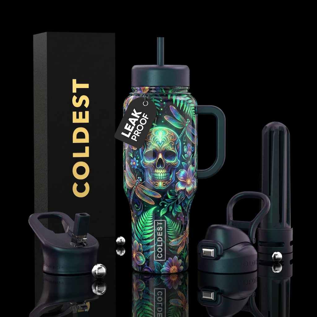 Skull water bottle design