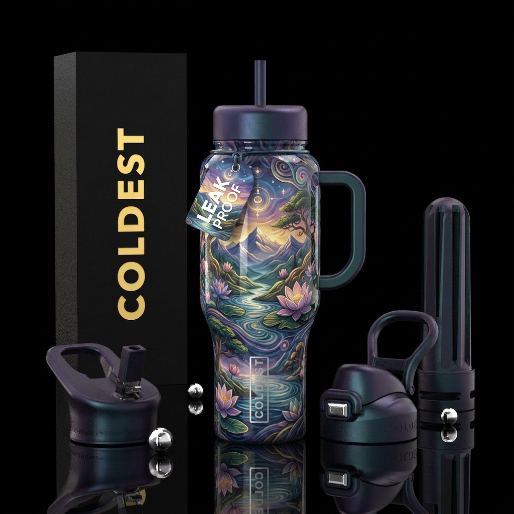 Relaxing water bottle design
