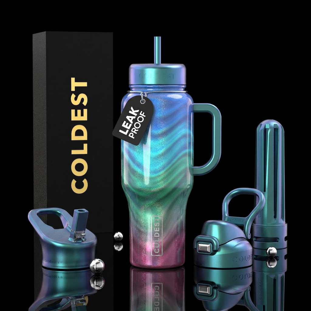Waves water bottle design