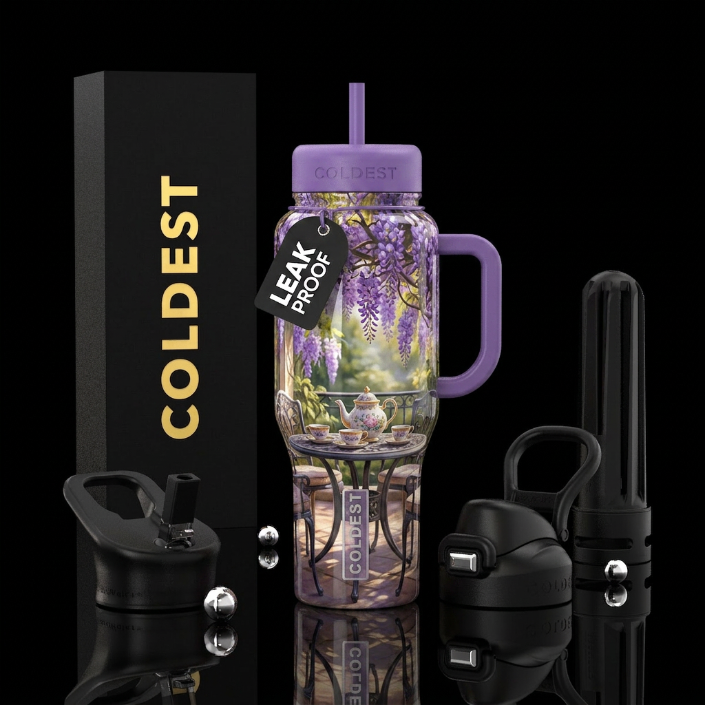 Wisteria water bottle design