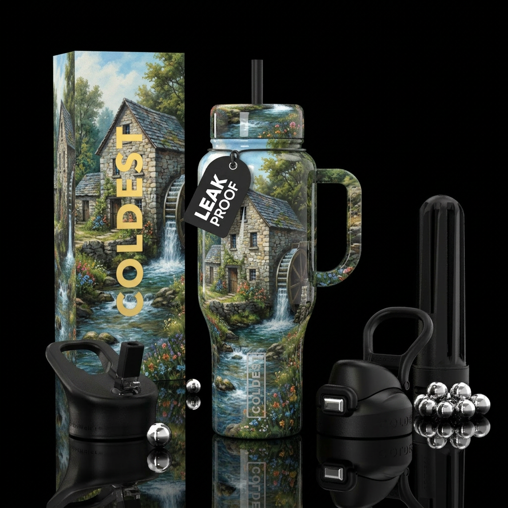 Stone mill water bottle design