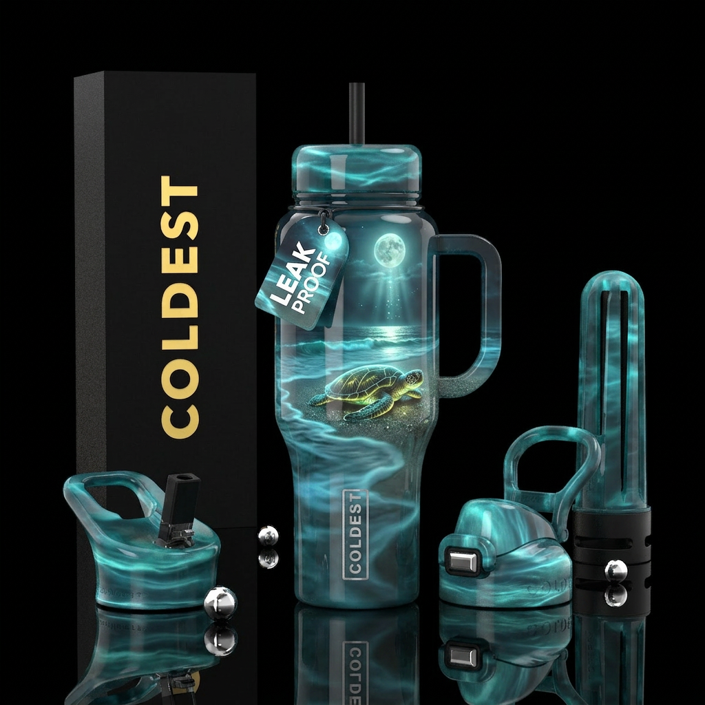 Sea turtles water bottle design