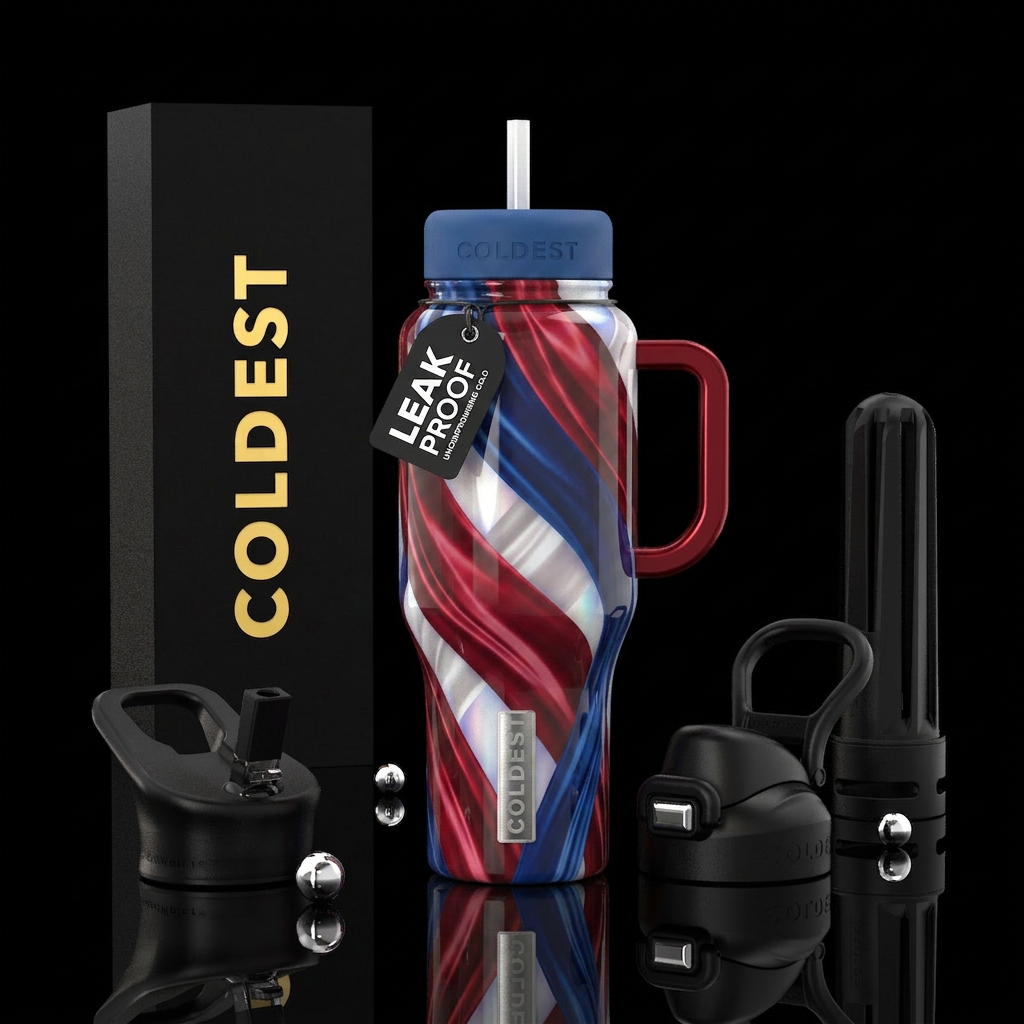 Patriotic water bottle design
