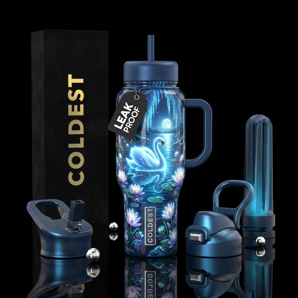 Beautiful Swan water bottle design