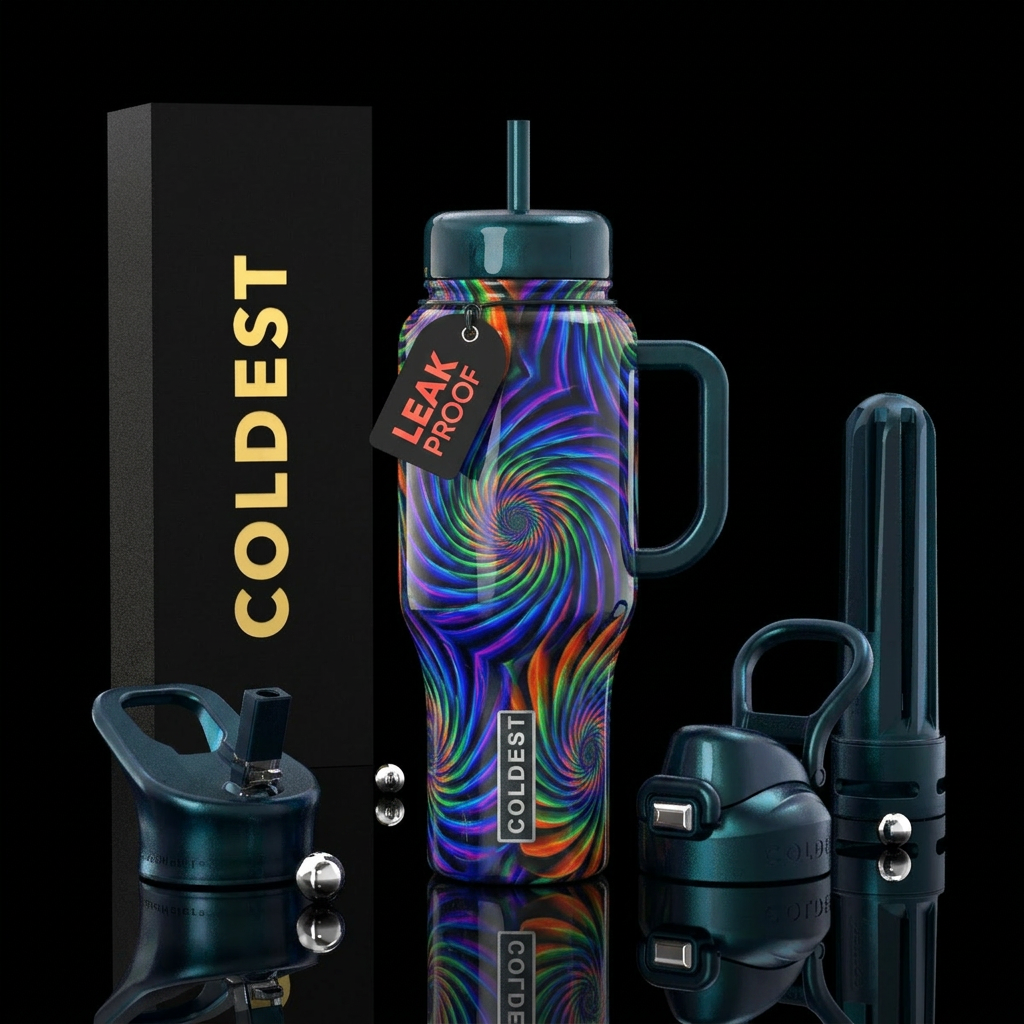 Abstract water bottle design