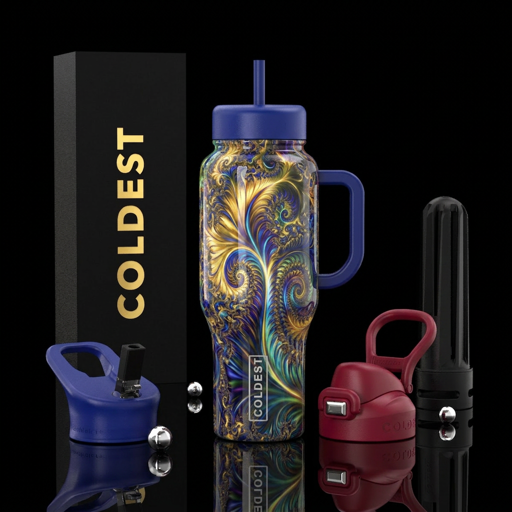 Fractals water bottle design