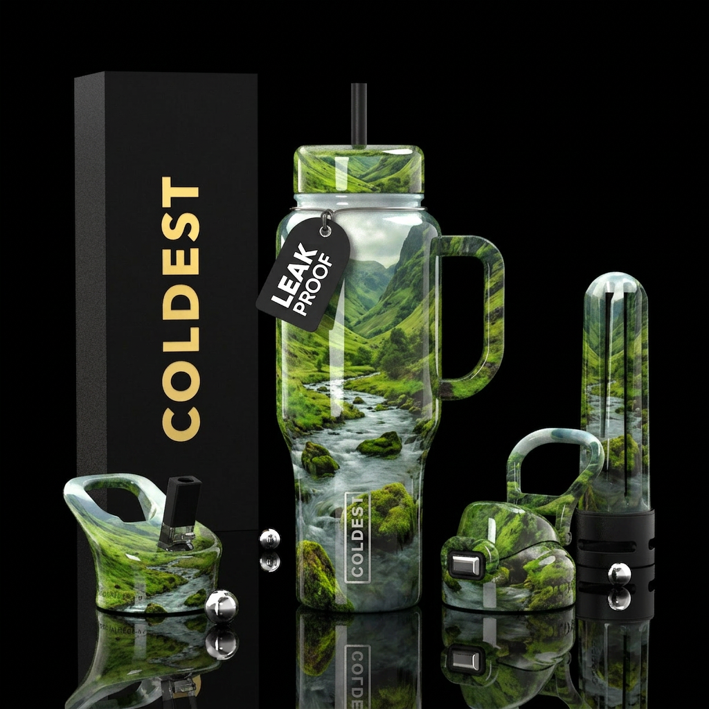 Green valley water bottle design