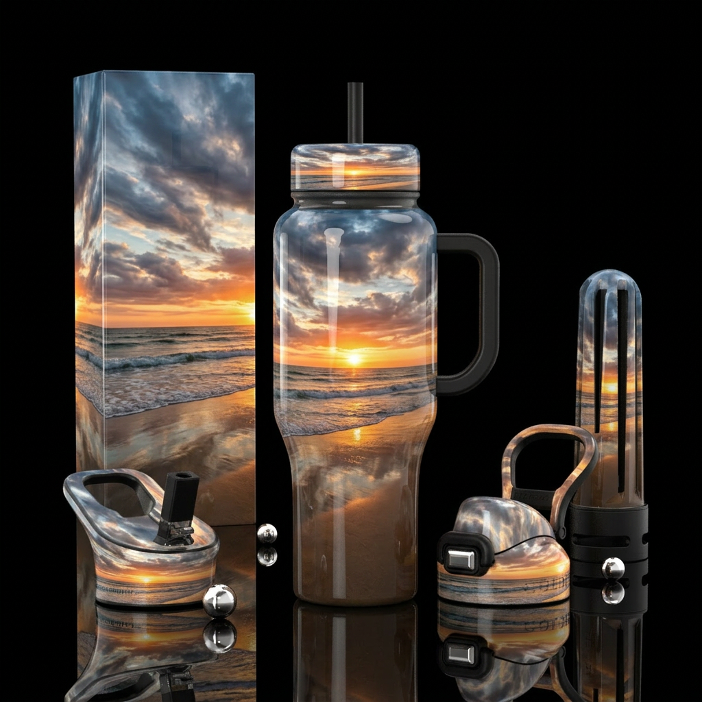 Sunrise water bottle design