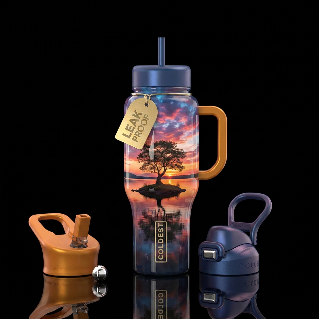 Sunset water bottle design