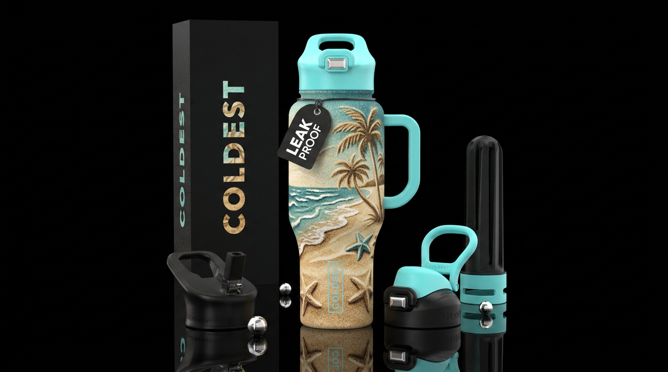 Sand art water bottle design