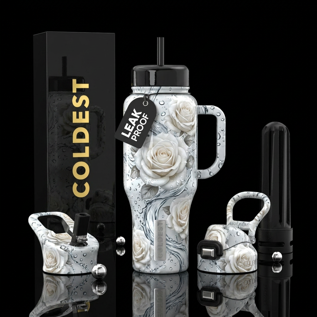 Water n Roses water bottle design