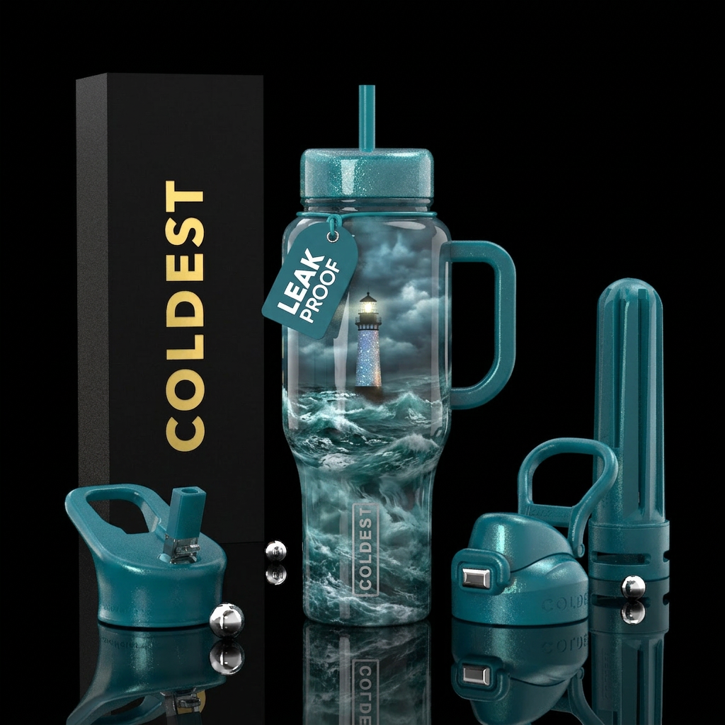 Lighthouse water bottle design