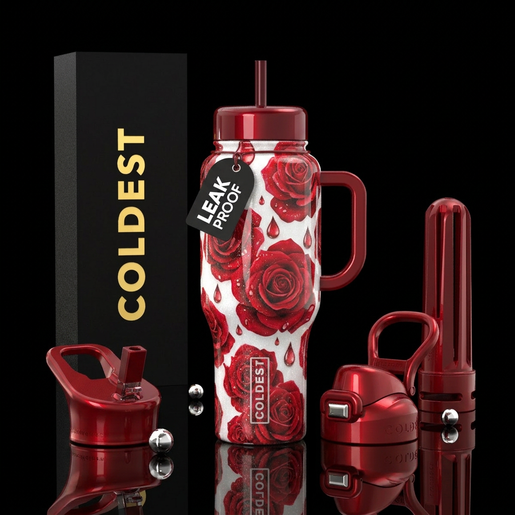 Roses water bottle design