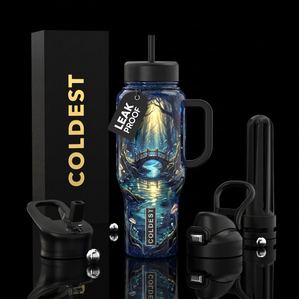 Beautiful fantasy water bottle design