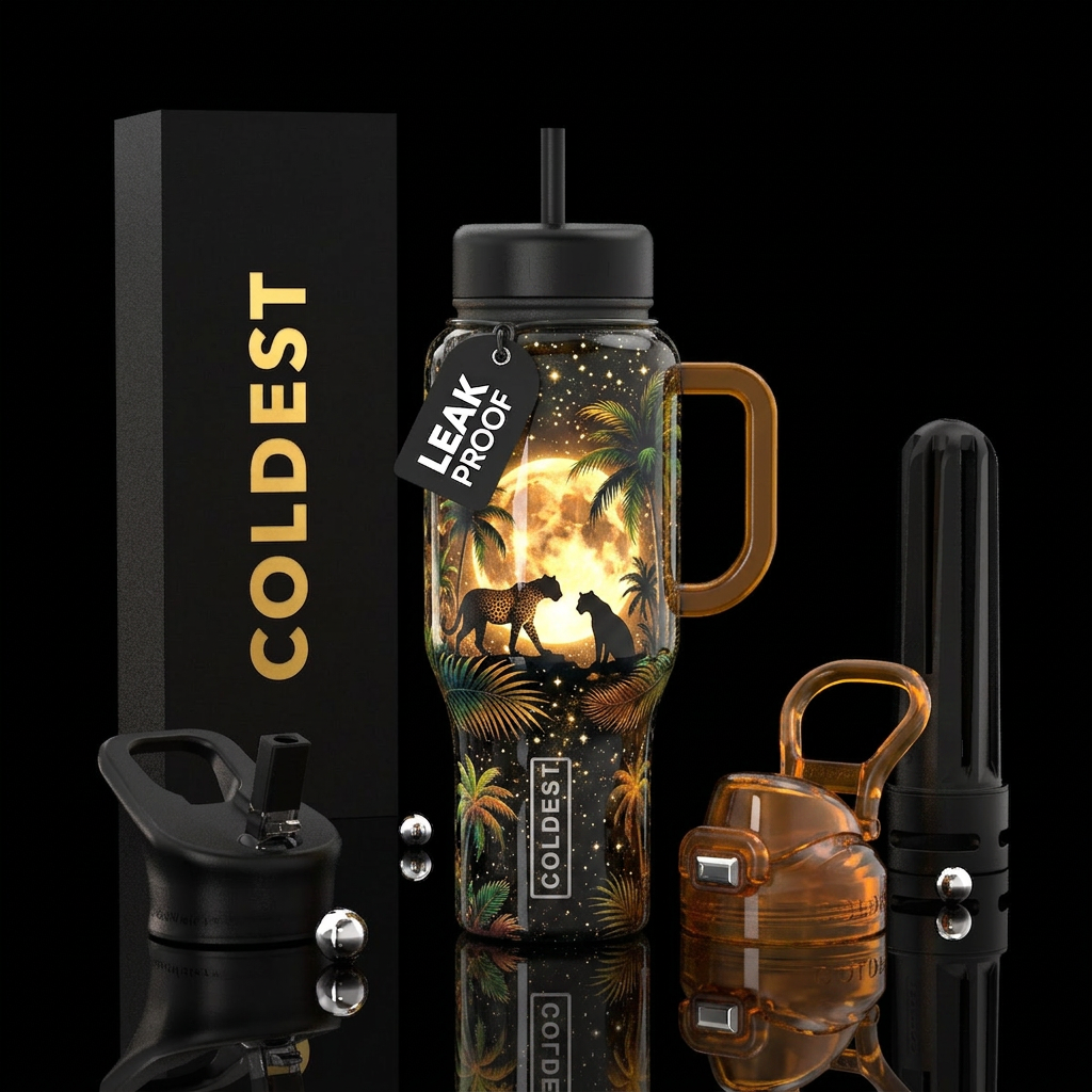 Leopards water bottle design