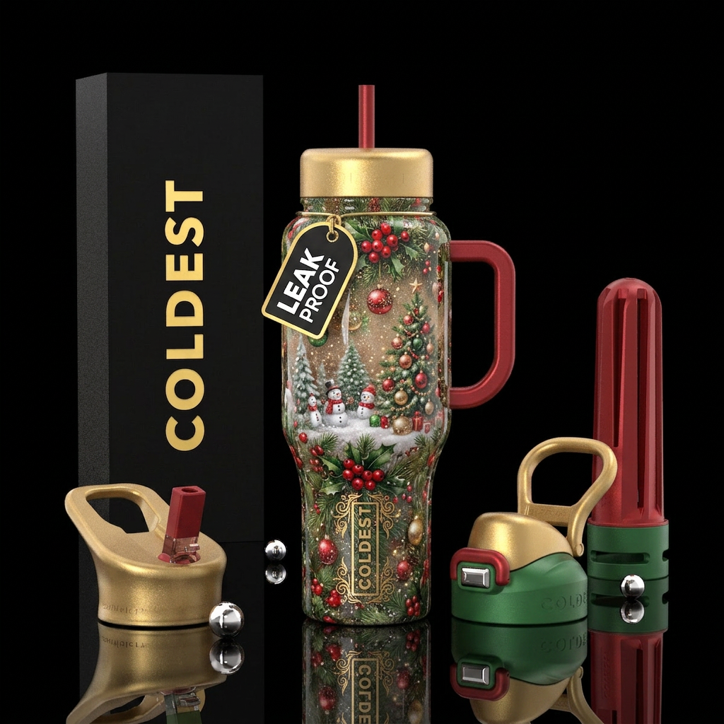 Christmas water bottle design