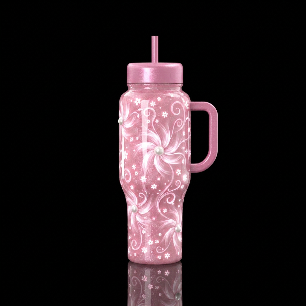 Pretty in Pink water bottle design