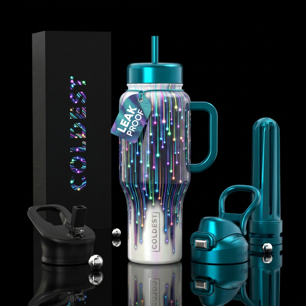 Art streaks water bottle design
