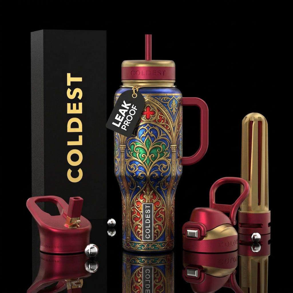 Gothic art water bottle design