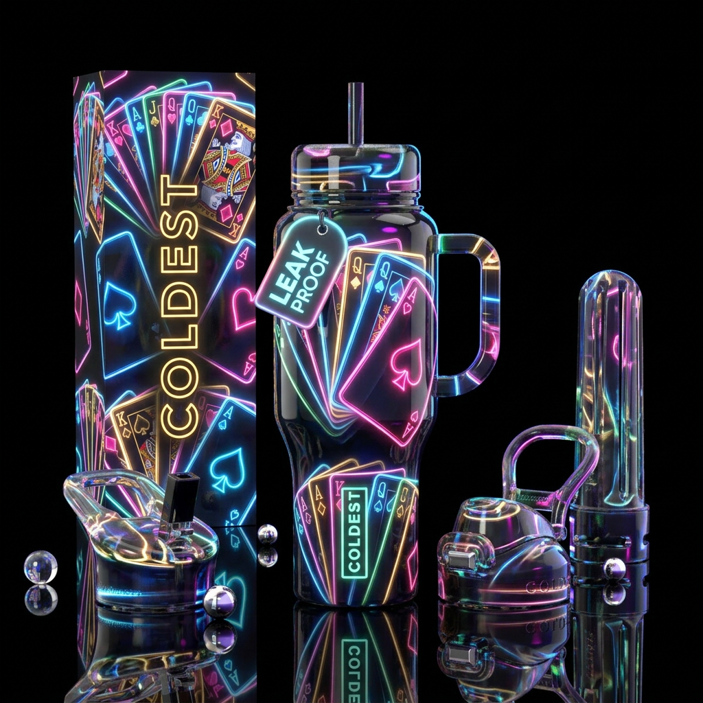 Cards water bottle design