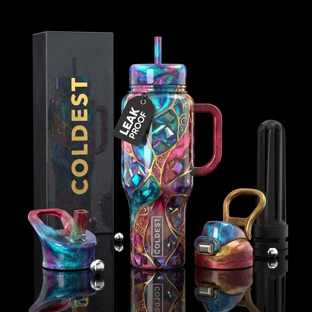 Cool art abstract water bottle design