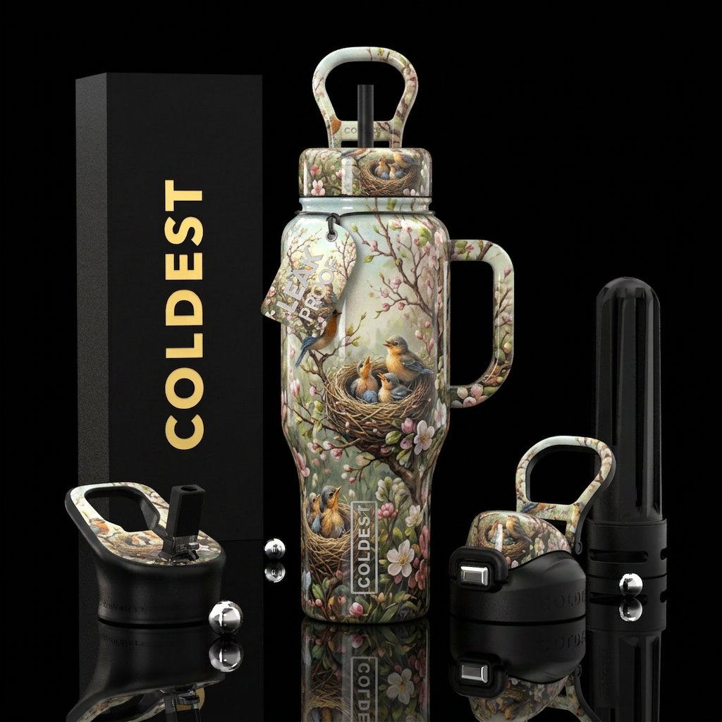 Spring water bottle design