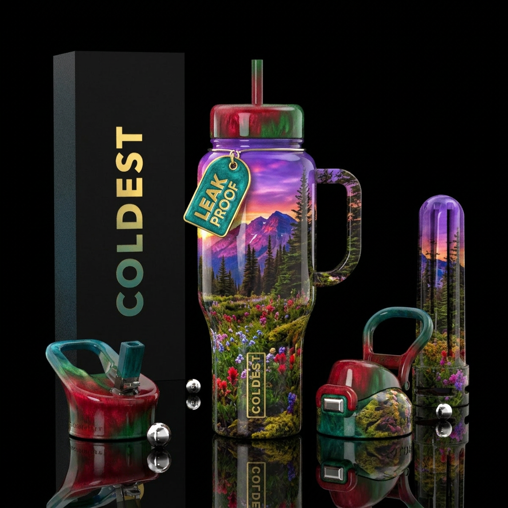 Beauty of nature water bottle design